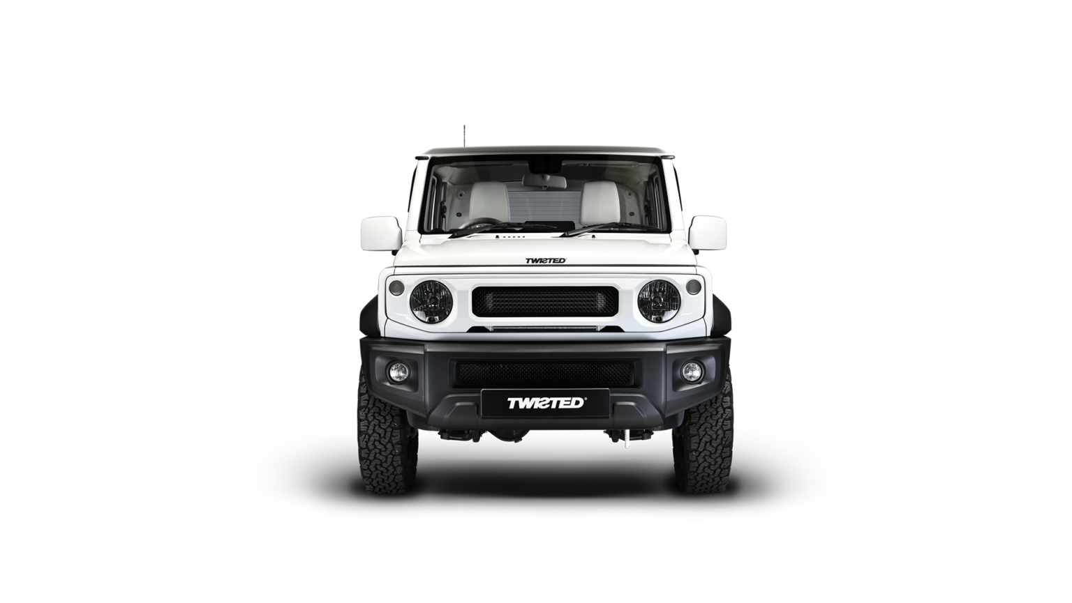 White Jimny Front Cut Out
