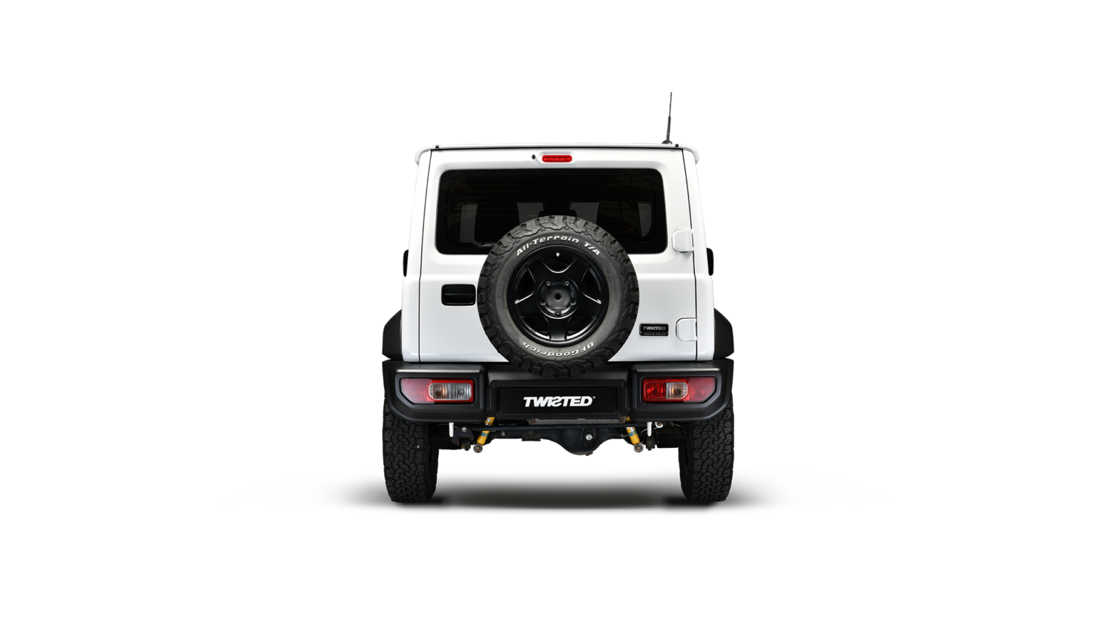 White Jimny Rear Cut Out