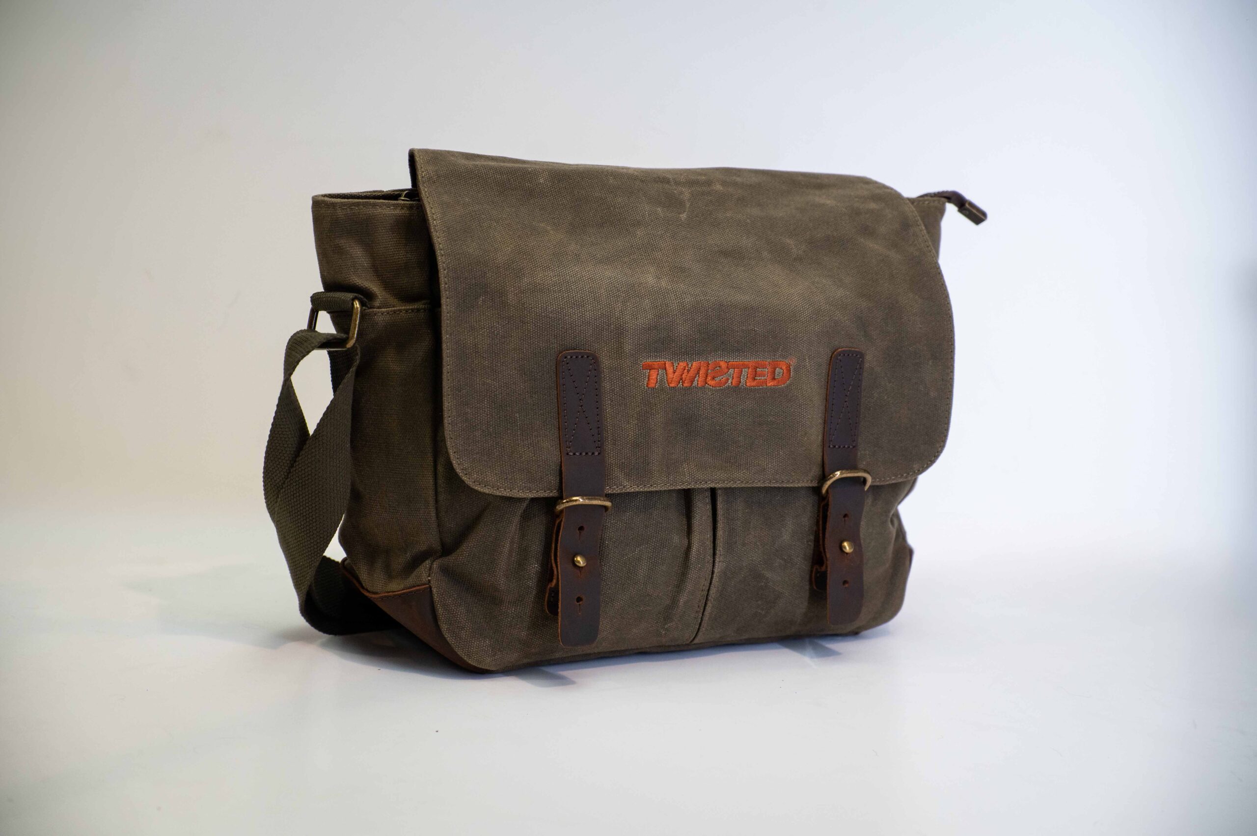 Twisted Vintage Waxed Canvas Satchel
